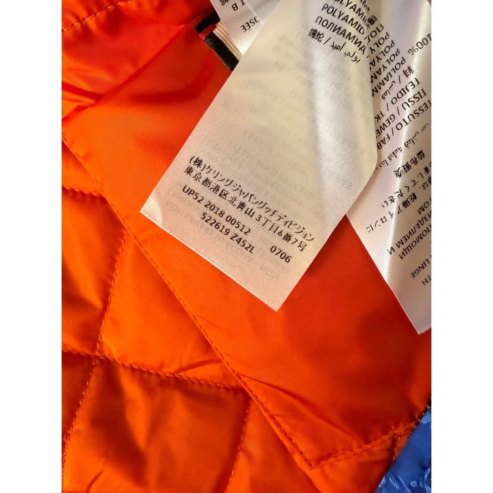 Gucci Mens Colorblock GG Monogram Hooded Windbreaker Jacket Size 50 IT Blue